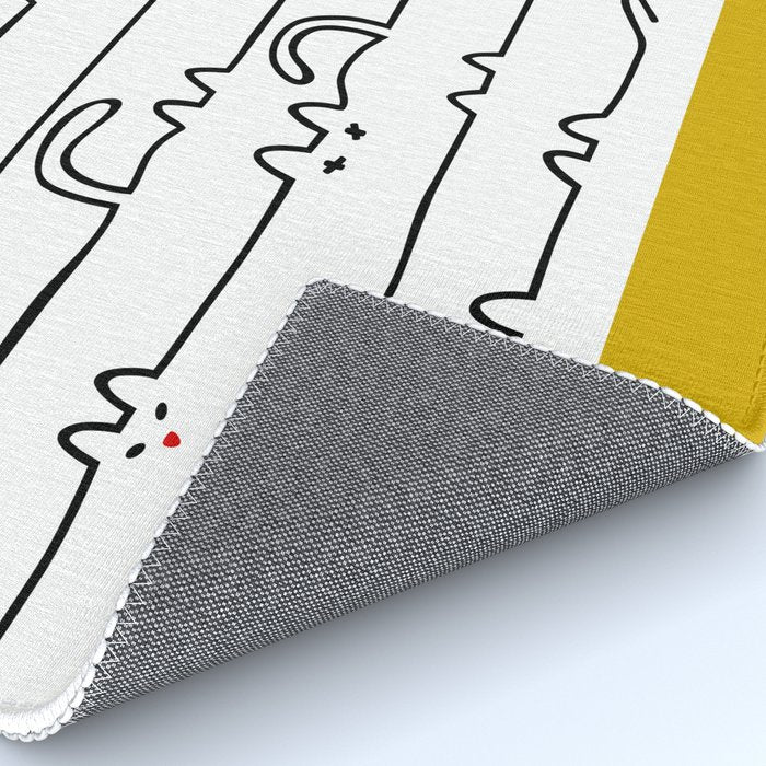 yellow meouw Rug Gallery Image 4