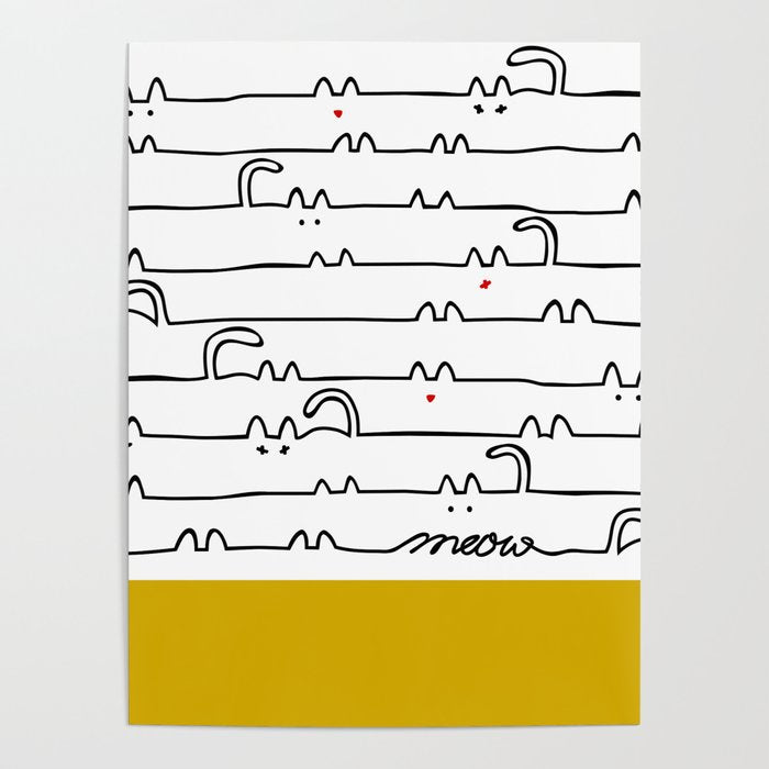 yellow meouw Poster Gallery Image 1