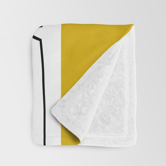 yellow meouw Throw Blanket Gallery Image 3