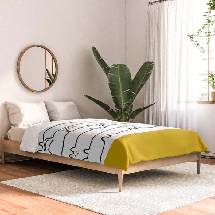 yellow meouw Comforter Gallery Image 2