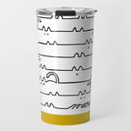 yellow meouw Travel Mug Gallery Image 1