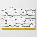 yellow meouw Cutting Board Gallery Image 1