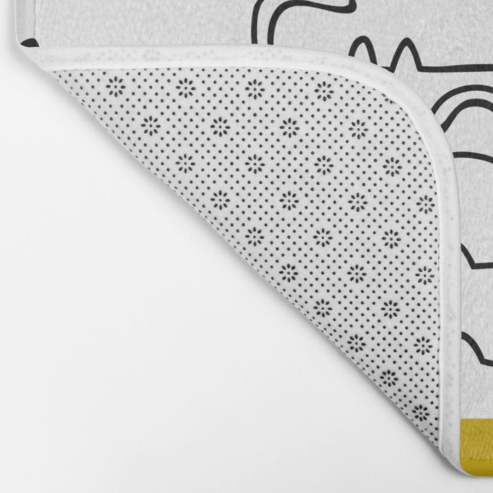 yellow meouw Bath Mat Gallery Image 2