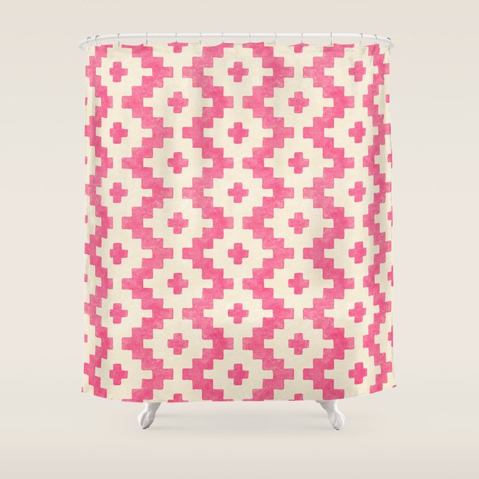 Taos - pink Shower Curtain Gallery Image 1
