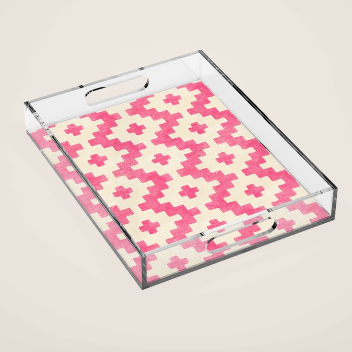 Taos - pink Acrylic Tray Gallery Image 1