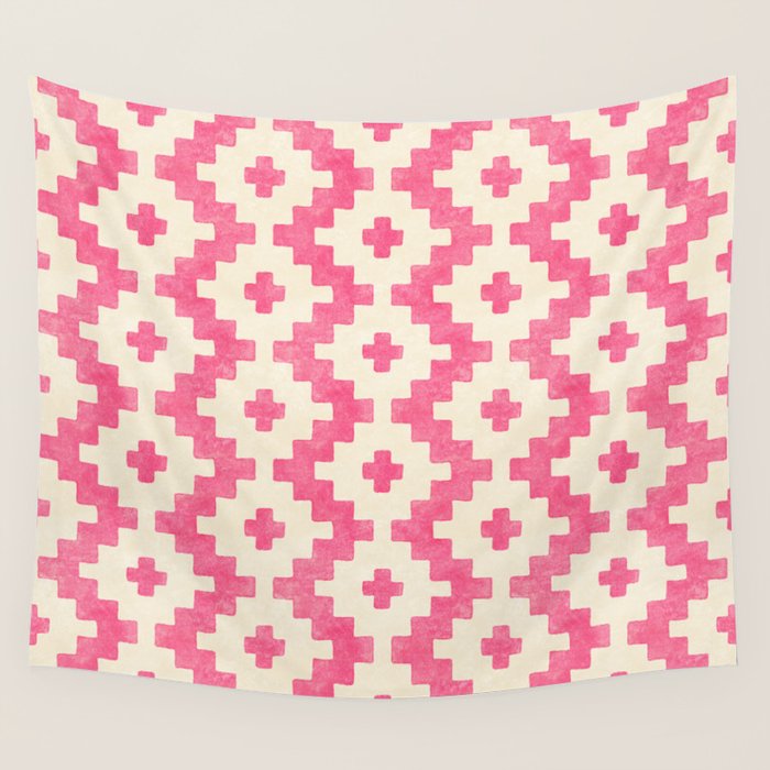 Taos - pink Wall Tapestry Gallery Image 1