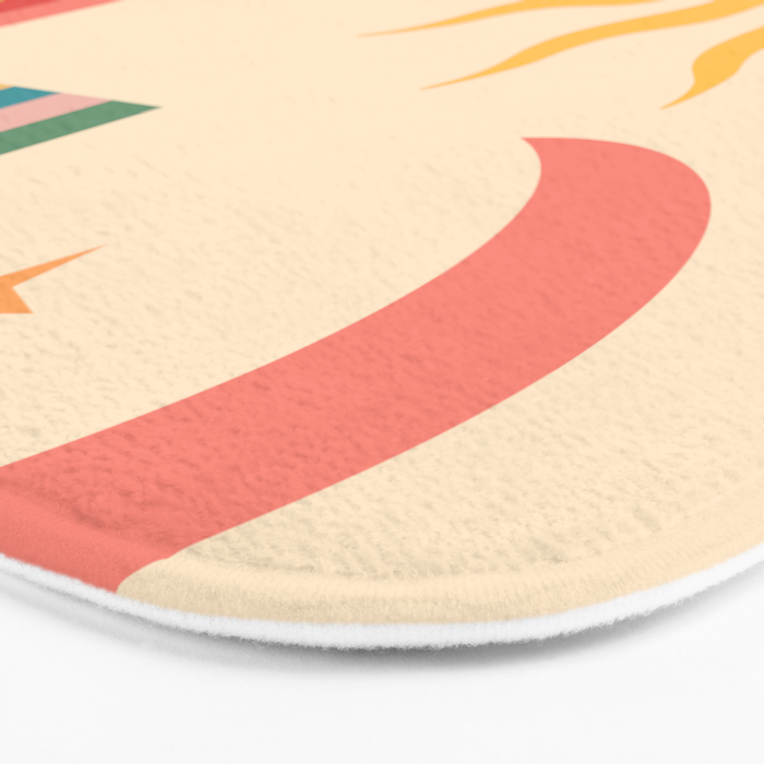 Minimal geometric abstraction Rainbow, Flower, Sun and Moon 2 Bath Mat Gallery Image 3