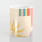 Minimal geometric abstraction Rainbow, Flower, Sun and Moon 2 Coffee Mug Gallery Image 4