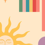 Minimal geometric abstraction Rainbow, Flower, Sun and Moon 2 Coffee Mug Gallery Image 2