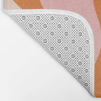 Liquid Swirl Retro Abstract Pattern in Orange Pink Cream Bath Mat Gallery Image 2