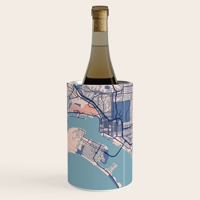 San diego vintage city map Wine Chiller Gallery Image 1