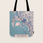 San diego vintage city map Tote Bag Gallery Image 1