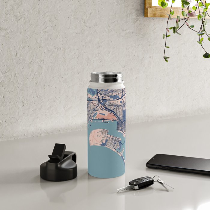 San diego vintage city map Water Bottle Gallery Image 4