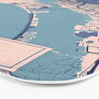 San diego vintage city map Bath Mat Gallery Image 3