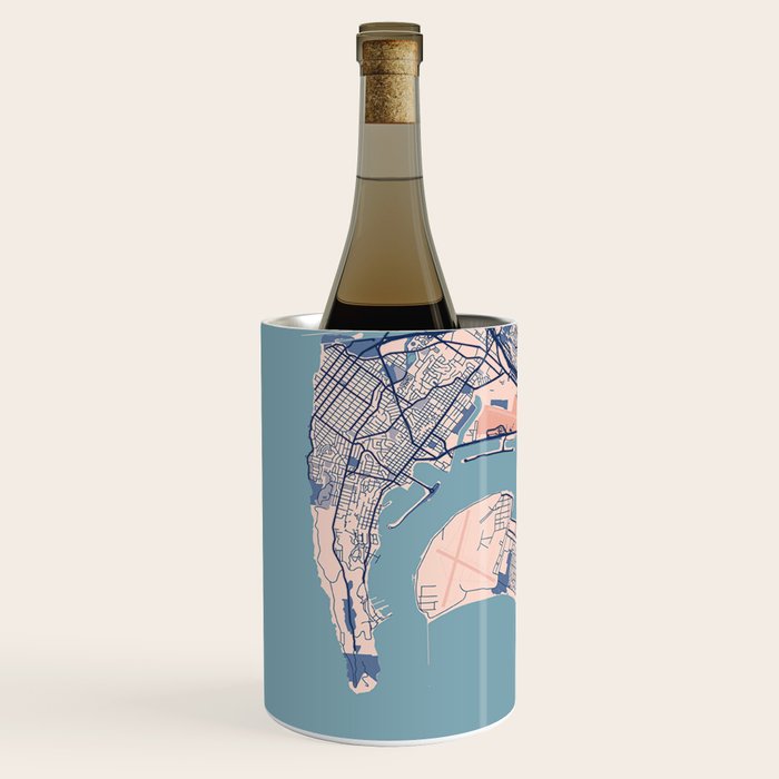 San diego vintage city map Wine Chiller Gallery Image 2