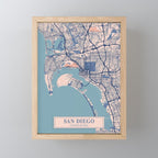 San diego vintage city map Mini Art Print Gallery Image 1