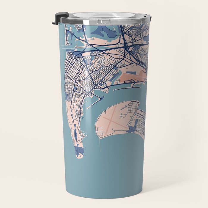 San diego vintage city map Travel Mug Gallery Image 3