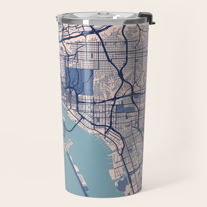 San diego vintage city map Travel Mug Gallery Image 2