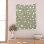 Stars Sage Green Wall Tapestry Gallery Image 2