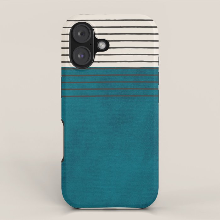 Dark Teal Minimalist Design Artwork iPhone Case Gallery Image 1