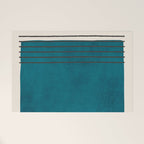 Dark Teal Minimalist Design Artwork Welcome Mat Gallery Image 1
