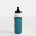 Dark Teal Minimalist Design Artwork Water Bottle Gallery Image 3