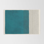 Dark Teal Minimalist Design Artwork Rug Gallery Image 2
