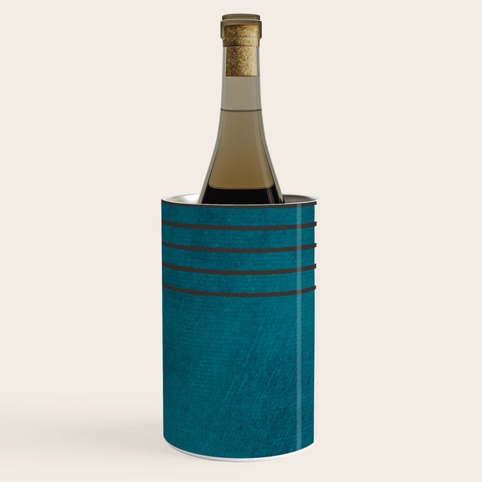Dark Teal Minimalist Design Artwork Wine Chiller Gallery Image 3