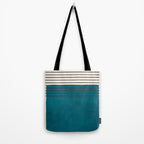 Dark Teal Minimalist Design Artwork Tote Bag Gallery Image 2