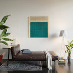 Dark Teal Minimalist Design Artwork Wood Wall Art Gallery Image 2