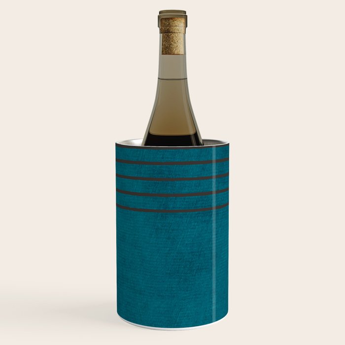 Dark Teal Minimalist Design Artwork Wine Chiller Gallery Image 1