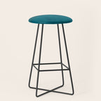 Dark Teal Minimalist Design Artwork Stool Gallery Image 1