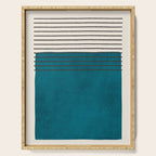 Dark Teal Minimalist Design Artwork Serving Tray Gallery Image 1