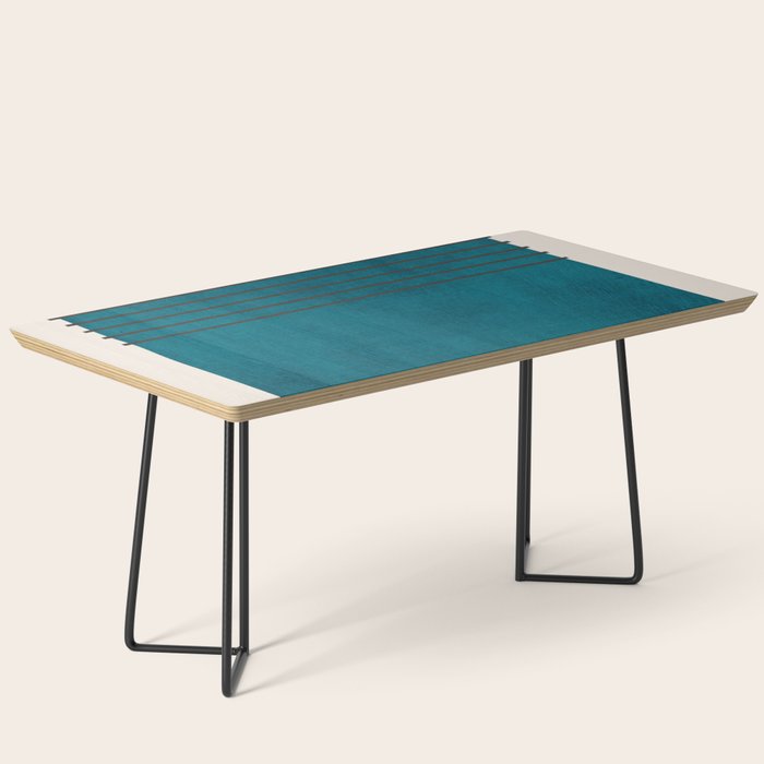 Dark Teal Minimalist Design Artwork Coffee Table Gallery Image 1