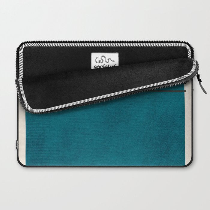 Dark Teal Minimalist Design Artwork Laptop Sleeve Gallery Image 2