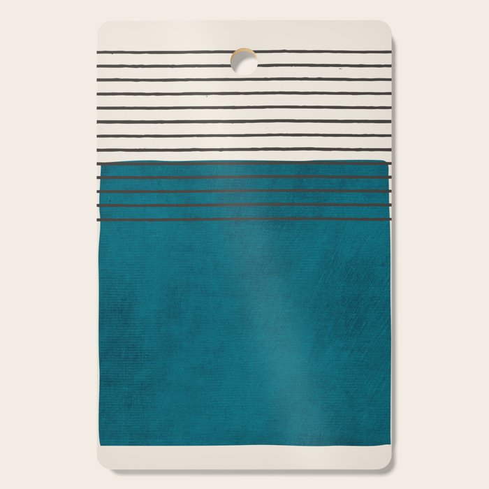Dark Teal Minimalist Design Artwork Cutting Board Gallery Image 1