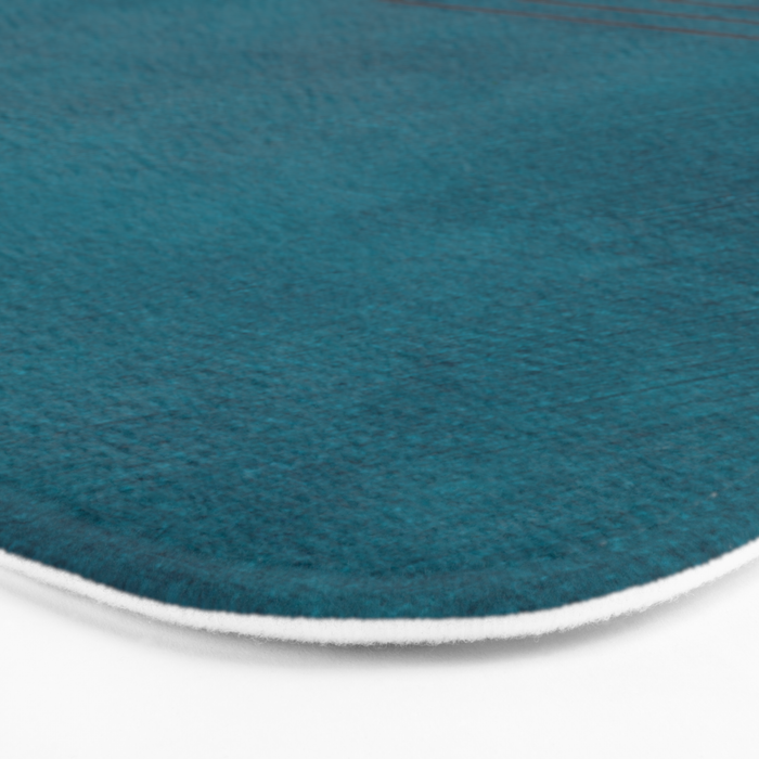 Dark Teal Minimalist Design Artwork Bath Mat Gallery Image 3