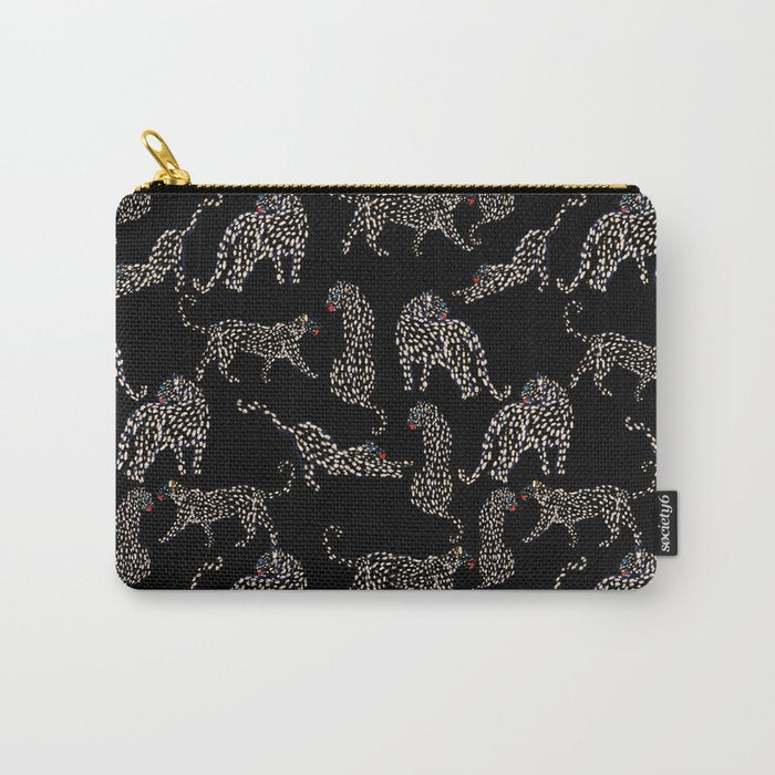 Boho modern black cheetah  Carry All Pouch Gallery Image 1
