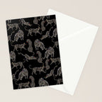 Boho modern black cheetah  Stationery Card Gallery Image 2