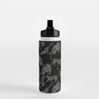 Boho modern black cheetah  Water Bottle Gallery Image 2