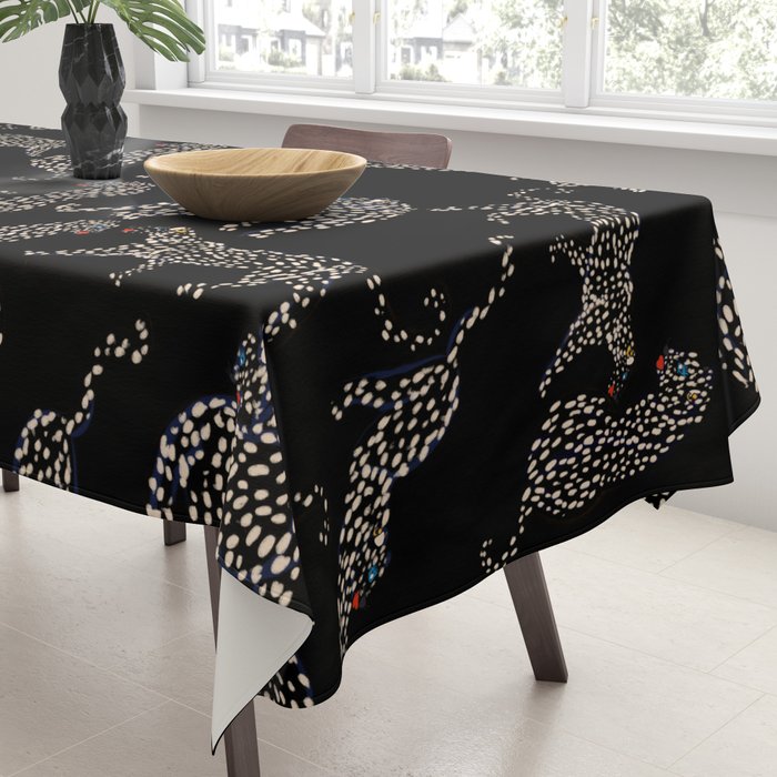 Boho modern black cheetah  Tablecloth Gallery Image 3