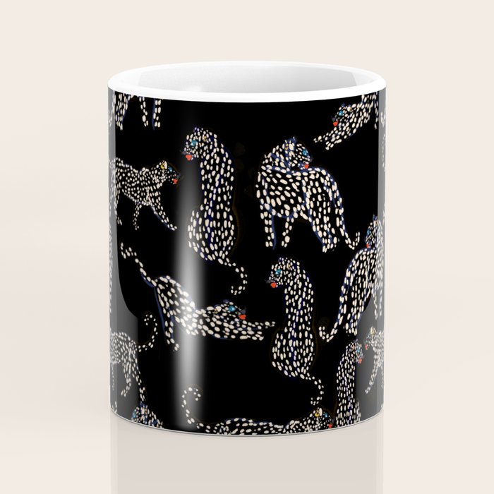 Boho modern black cheetah  Coffee Mug Gallery Image 4