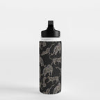 Boho modern black cheetah  Water Bottle Gallery Image 3