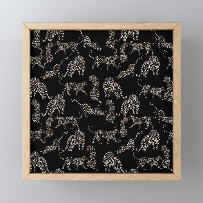 Boho modern black cheetah  Mini Art Print Gallery Image 1