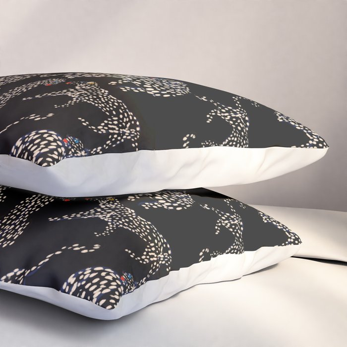 Boho modern black cheetah  Pillow Sham Gallery Image 3