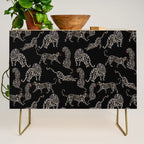 Boho modern black cheetah  Credenza Gallery Image 1