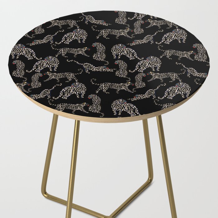 Boho modern black cheetah  Side Table Gallery Image 2