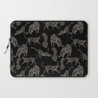 Boho modern black cheetah  Laptop Sleeve Gallery Image 1