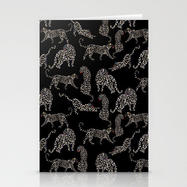 Boho modern black cheetah  Stationery Card Gallery Image 2