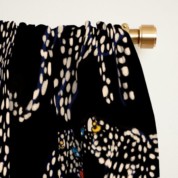 Boho modern black cheetah  Window Curtain Gallery Image 2